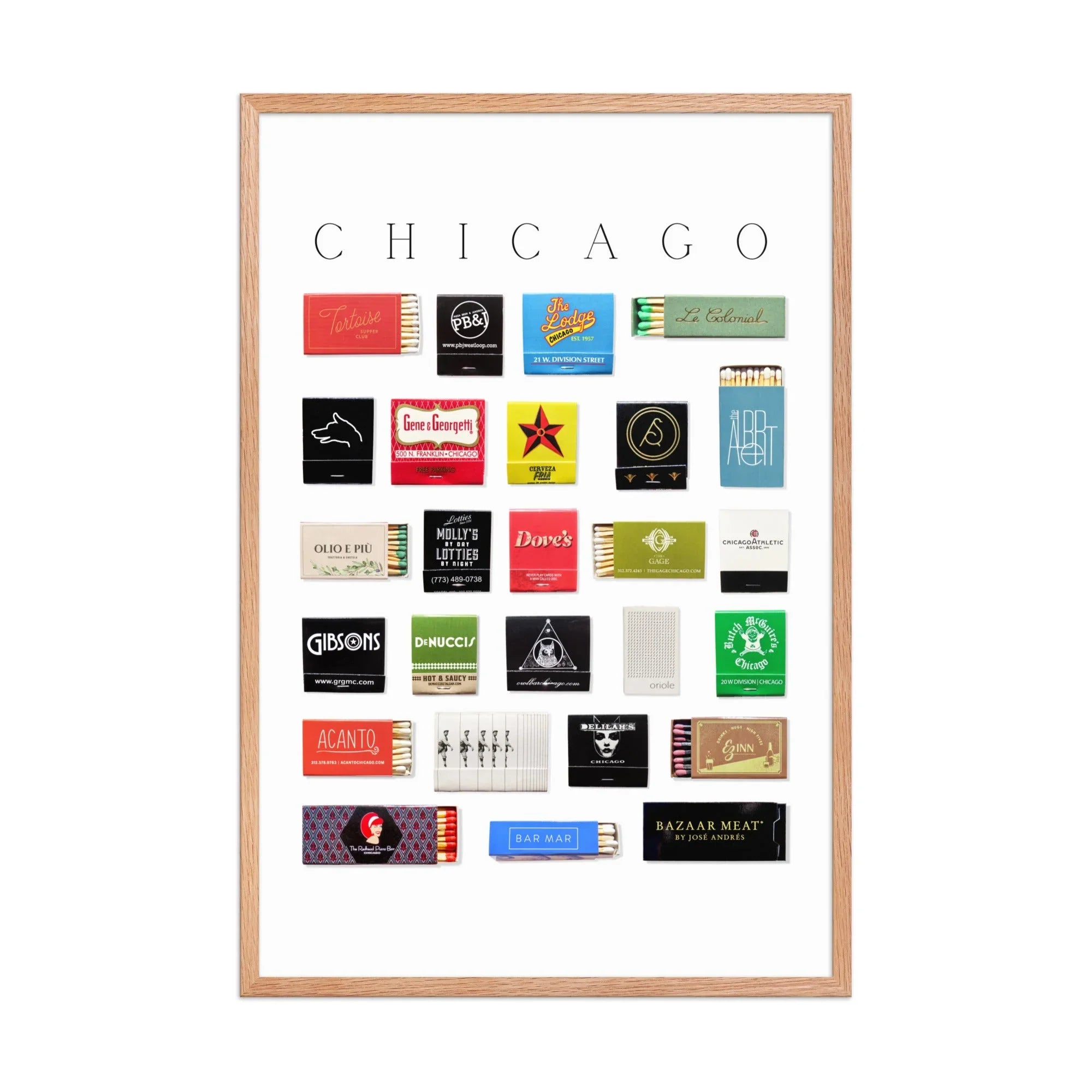 Chicago Matchbox Print matchbook photos