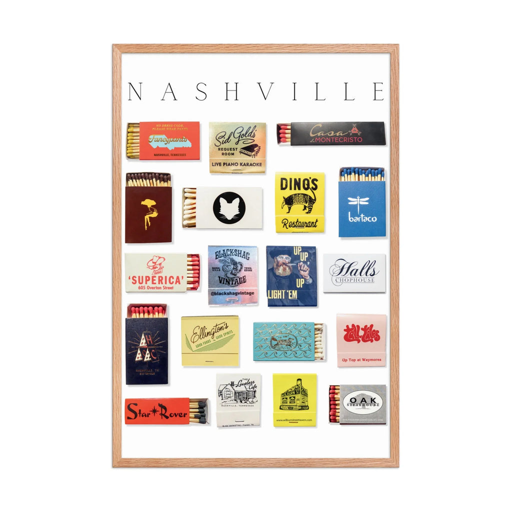 Nashville Matchbox Print matchbook photos