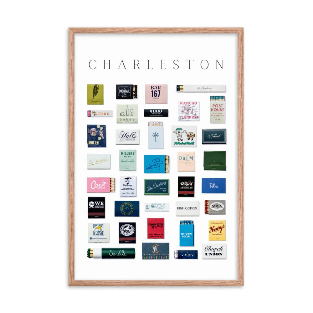 Charleston City Framed Print matchbook photos