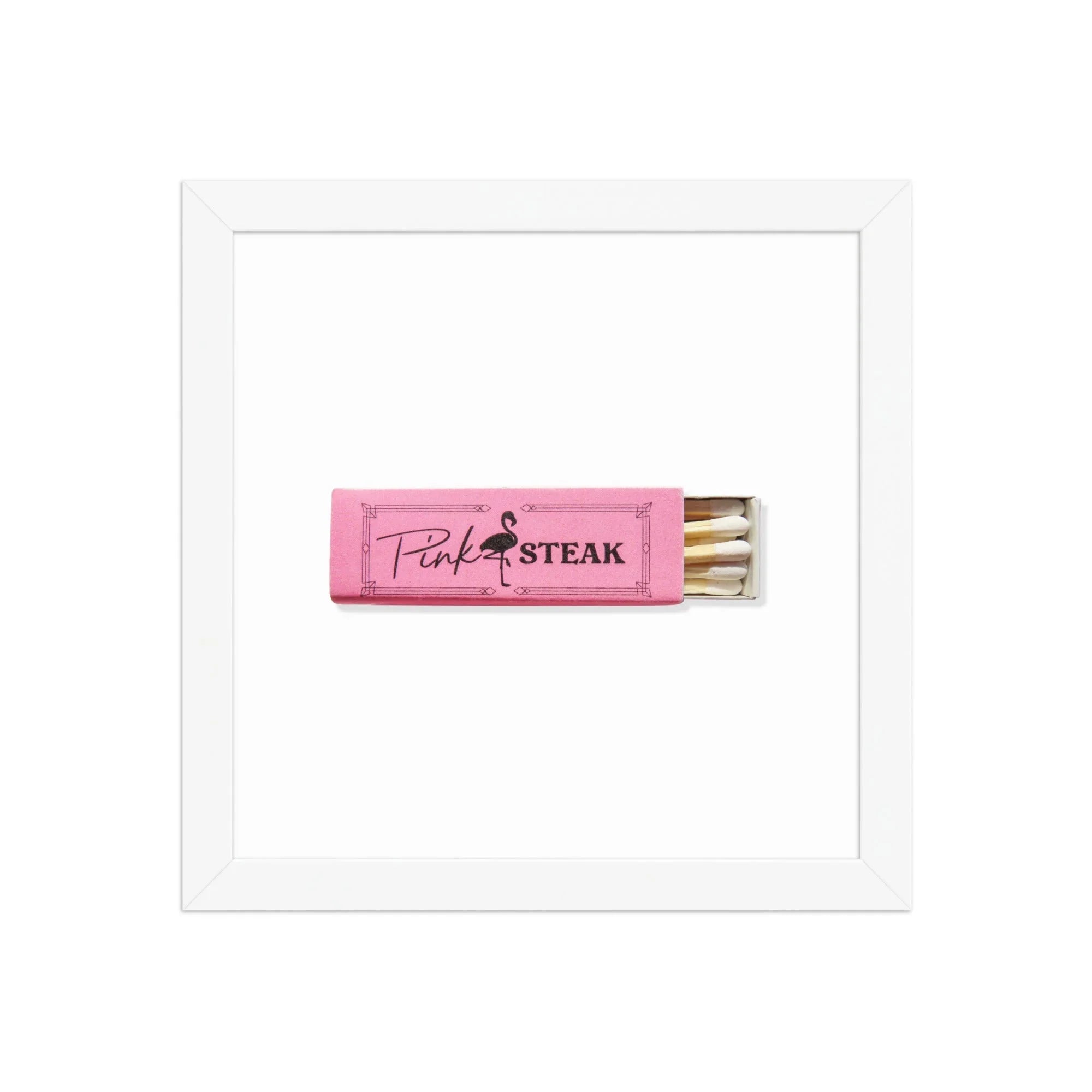 Pink Steak matchbook photos