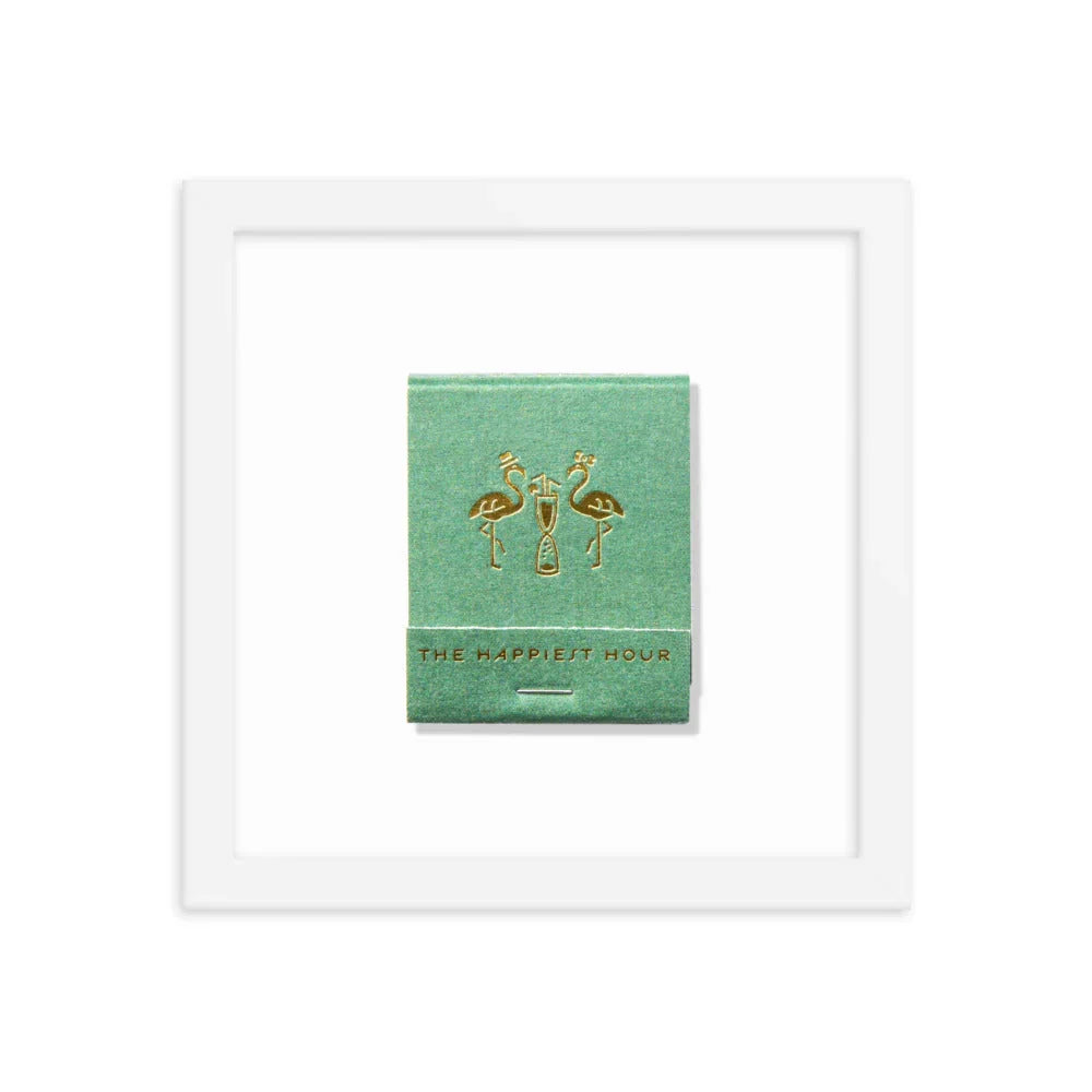 The Happiest Hour Matchbox Framed Print matchbook photos