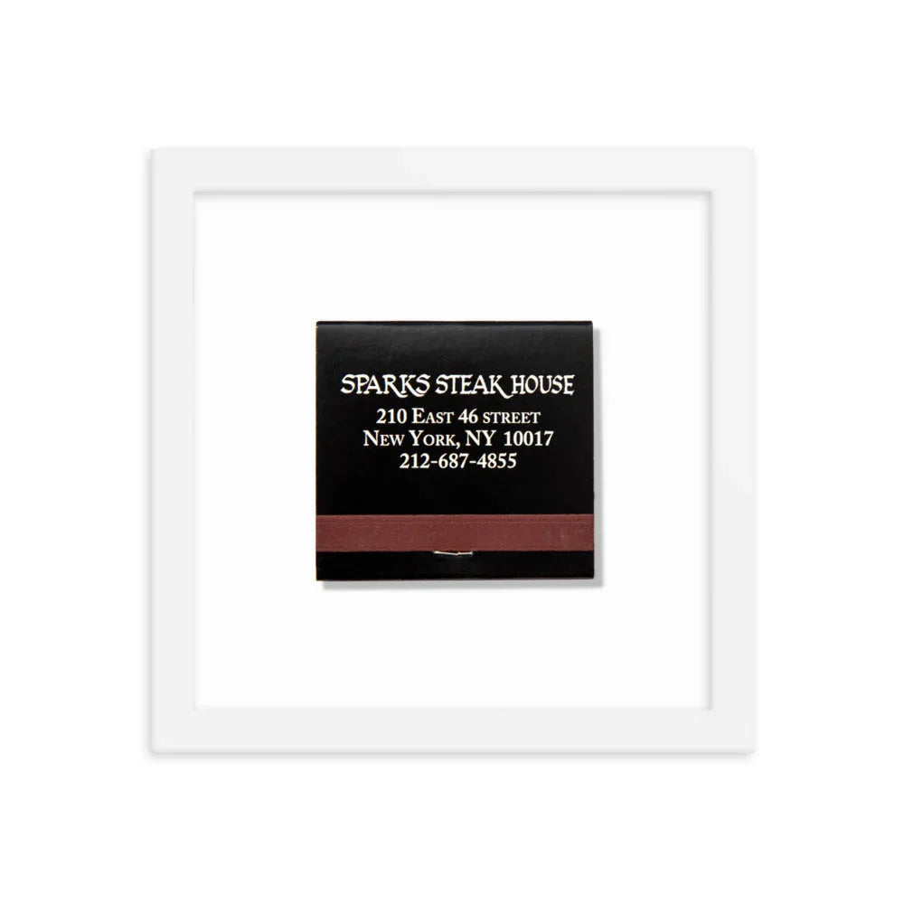 Sparks Steak House Matchbox Framed Print matchbook photos