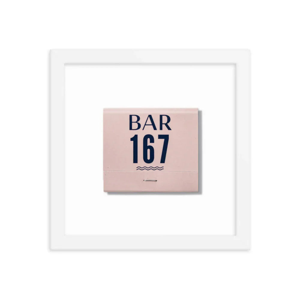 Bar 167 Framed Print matchbook photos