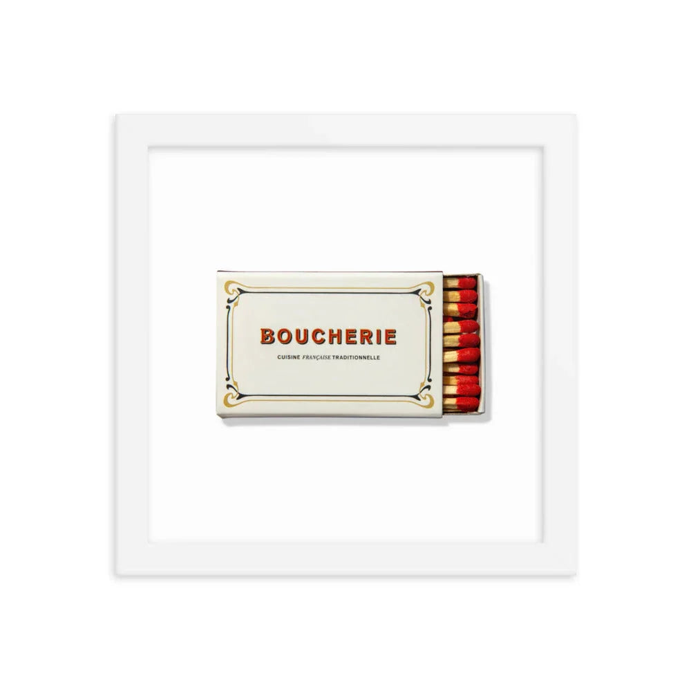 Boucherie Framed Print matchbook photos