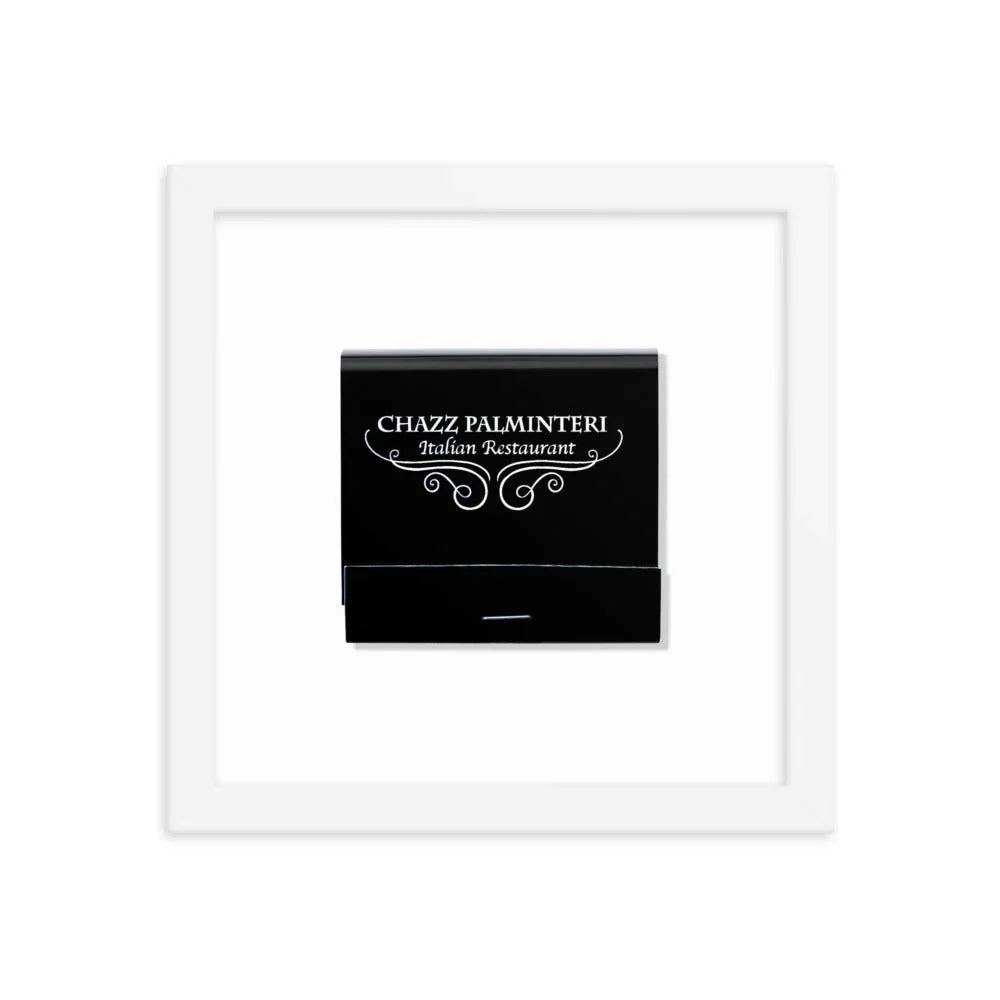 Chazz Framed Print matchbook photos