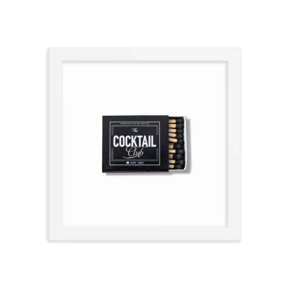 Cocktail Club Framed Print matchbook photos