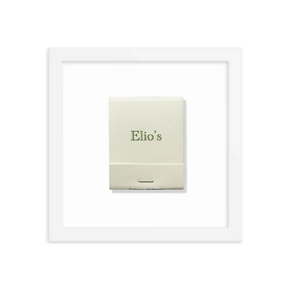 Elio’s Framed Print matchbook photos