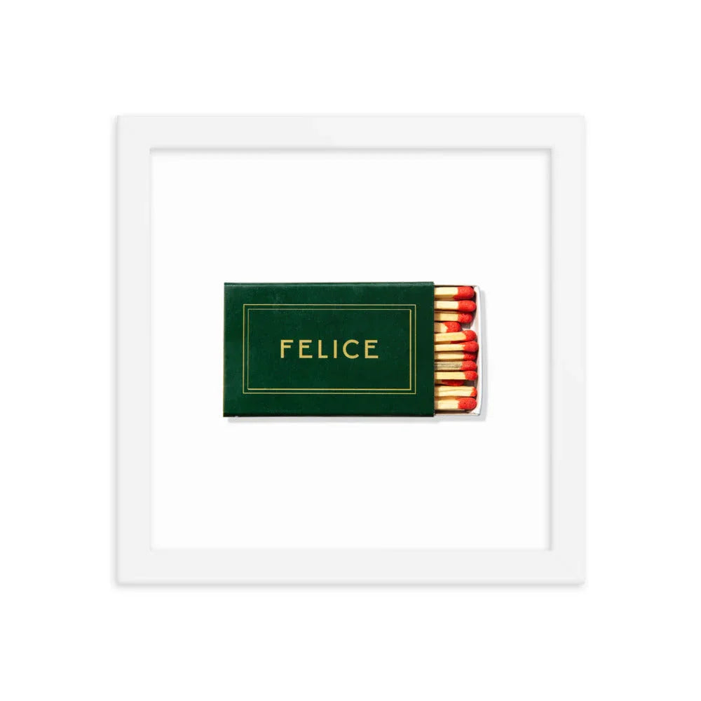Felice Framed Print matchbook photos