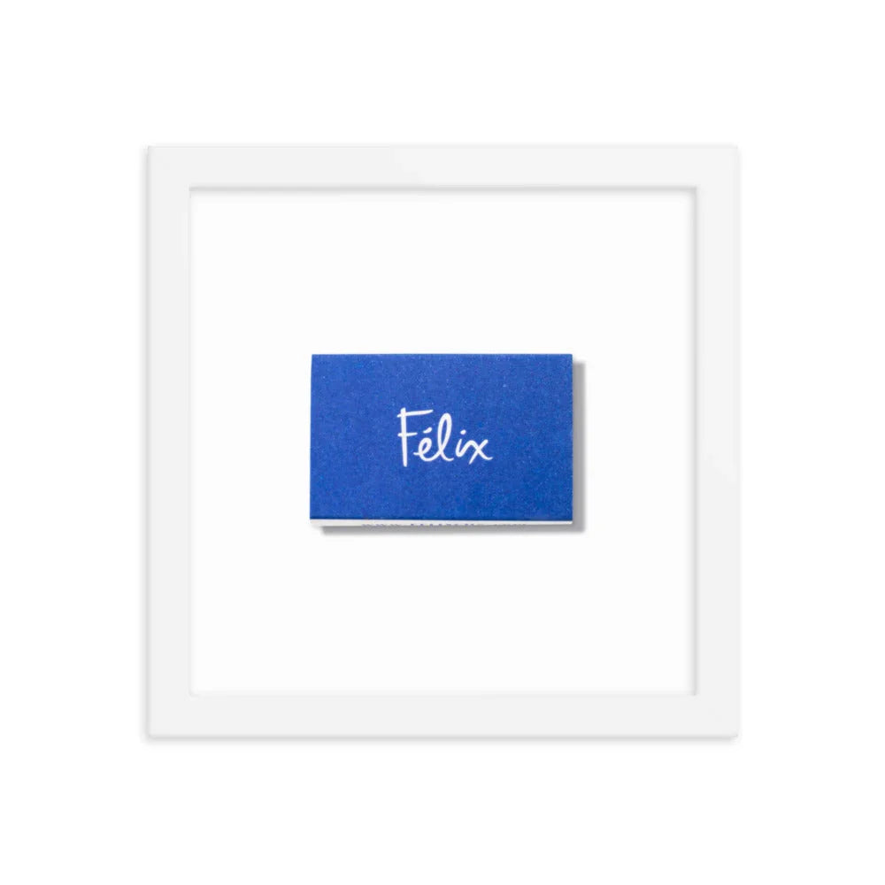Felix Framed Print matchbook photos