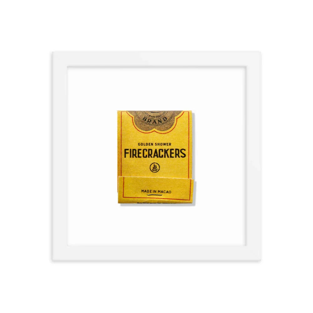 Firecrackers Framed Print matchbook photos