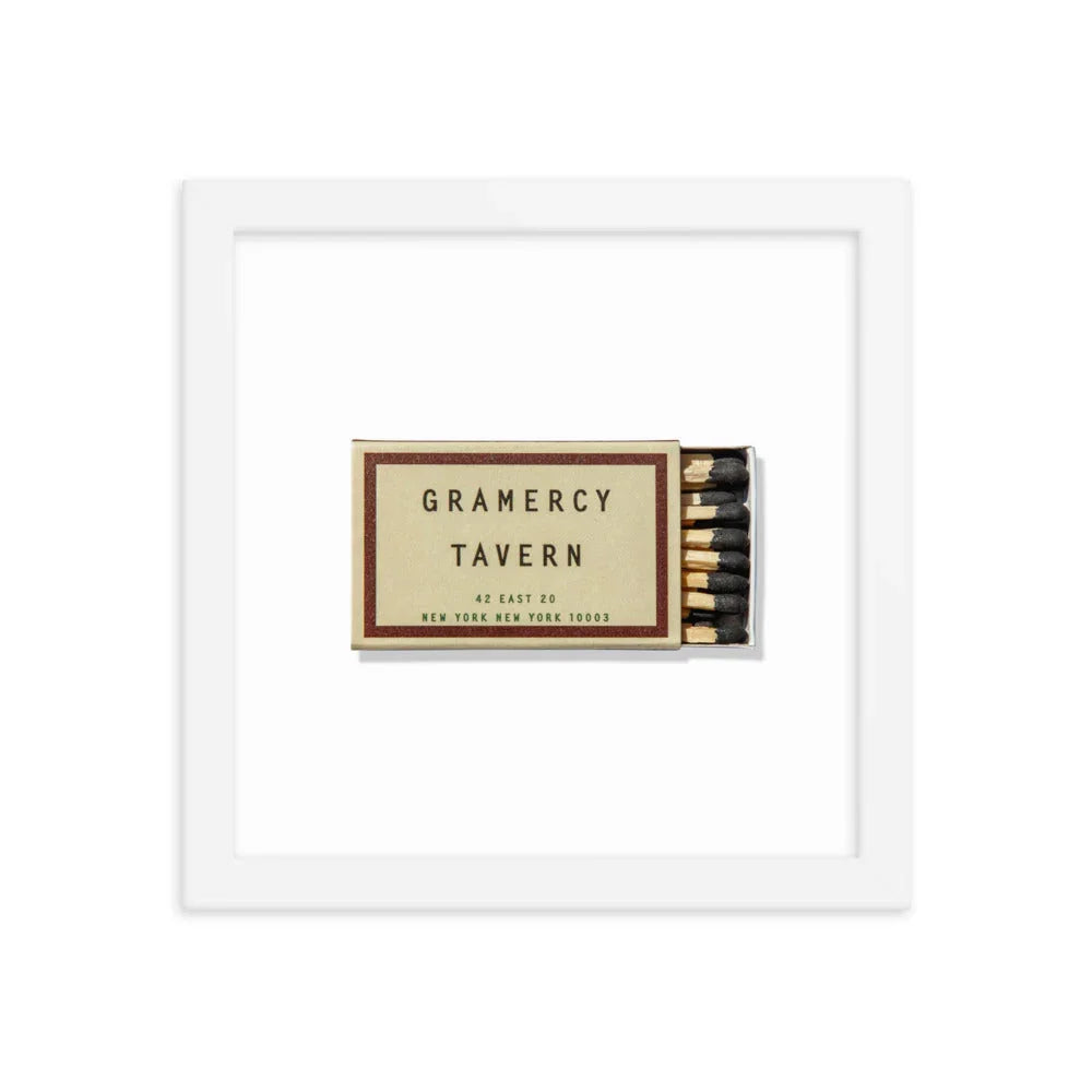 Gramercy Tavern Framed Print matchbook photos