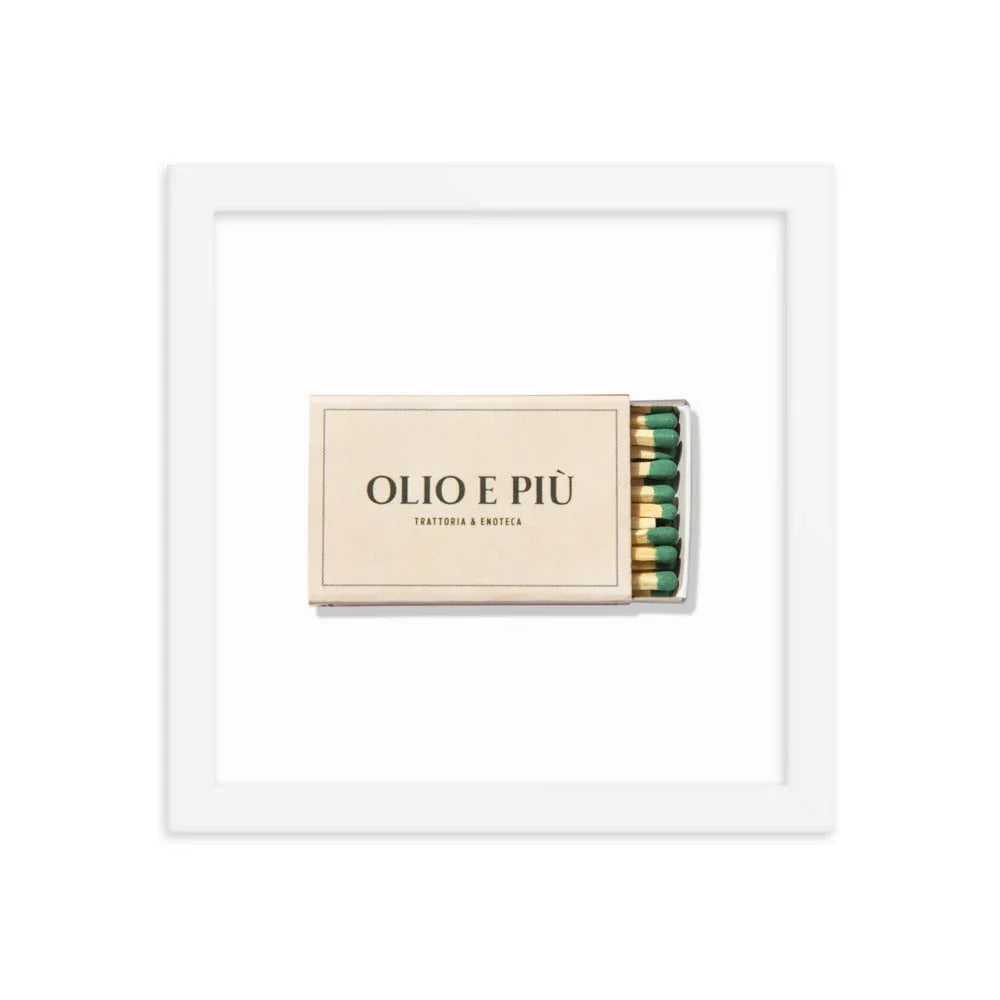 Olio E Piu Framed Print matchbook photos