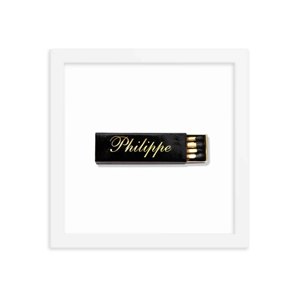 Philippe Framed Print matchbook photos
