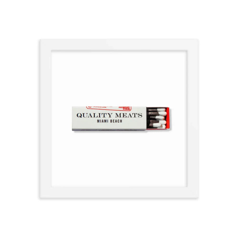 Quality Meats Framed Print matchbook photos