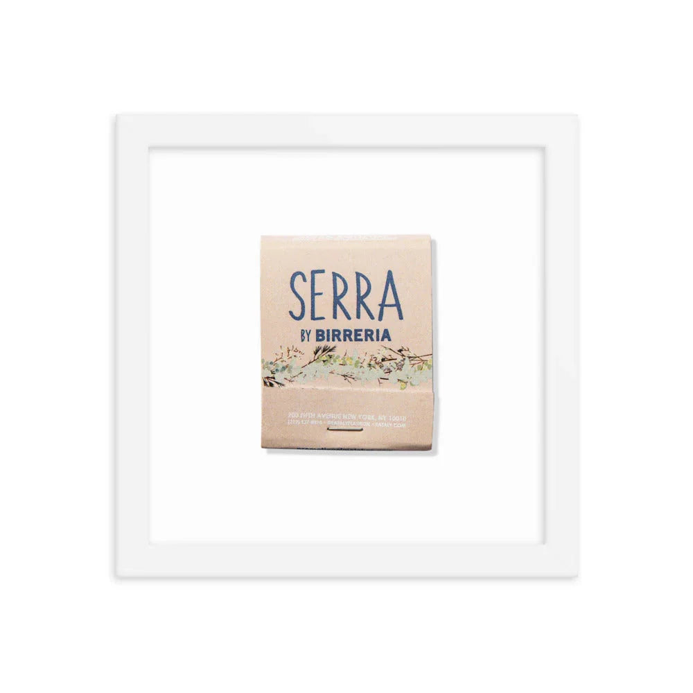 Serra Framed Print matchbook photos