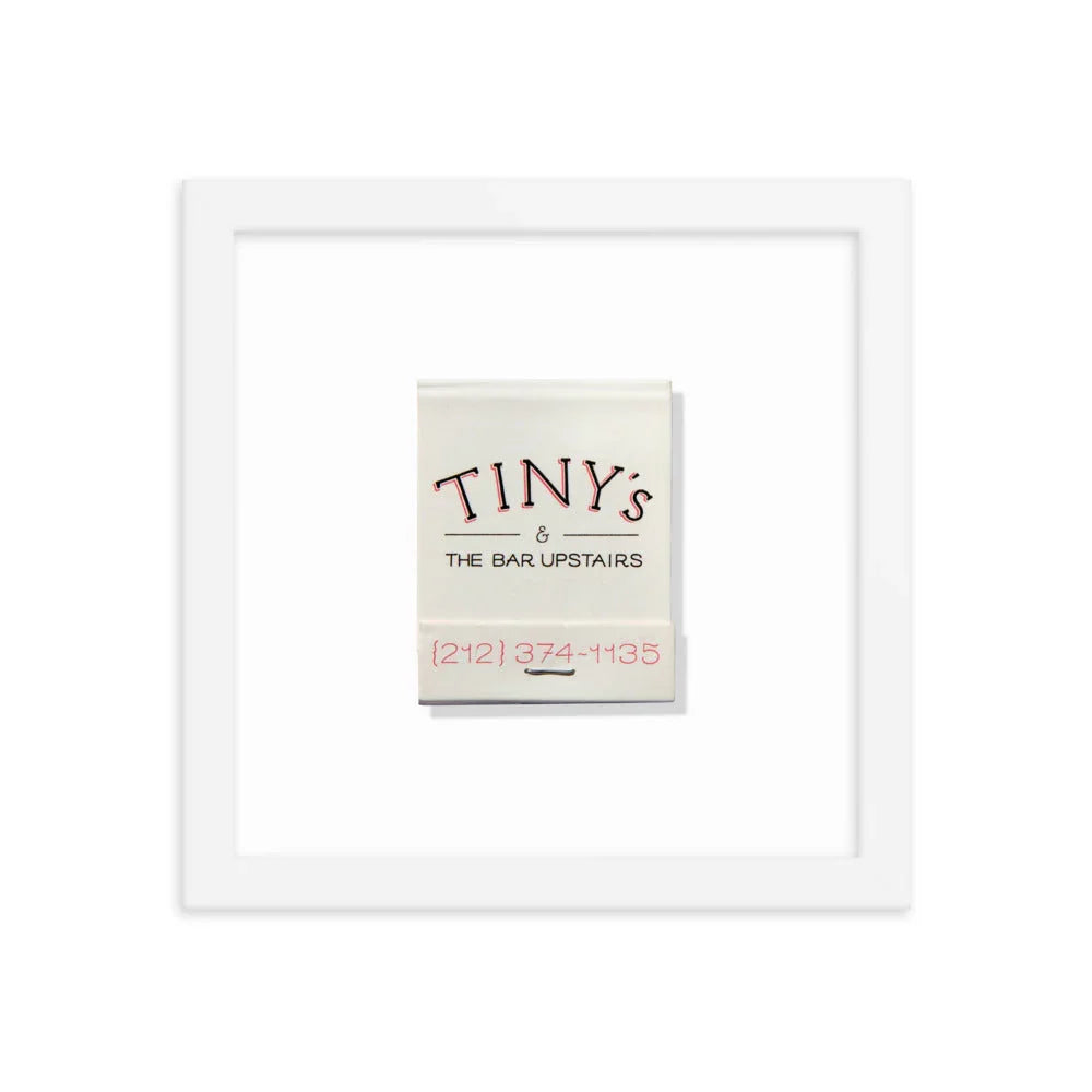 Tiny’s Framed Print matchbook photos