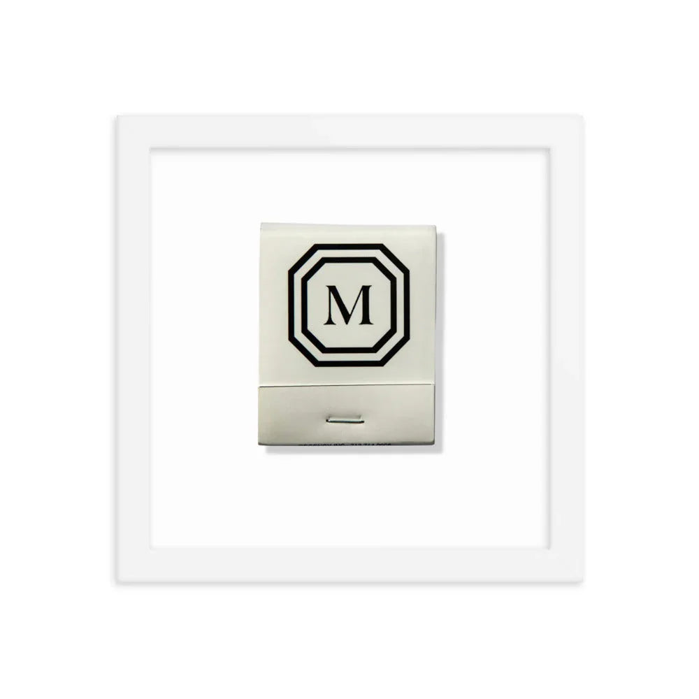 Mark Hotel Framed Print matchbook photos