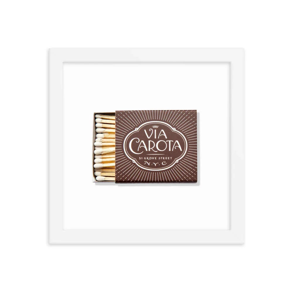 Via Carota Framed Print matchbook photos