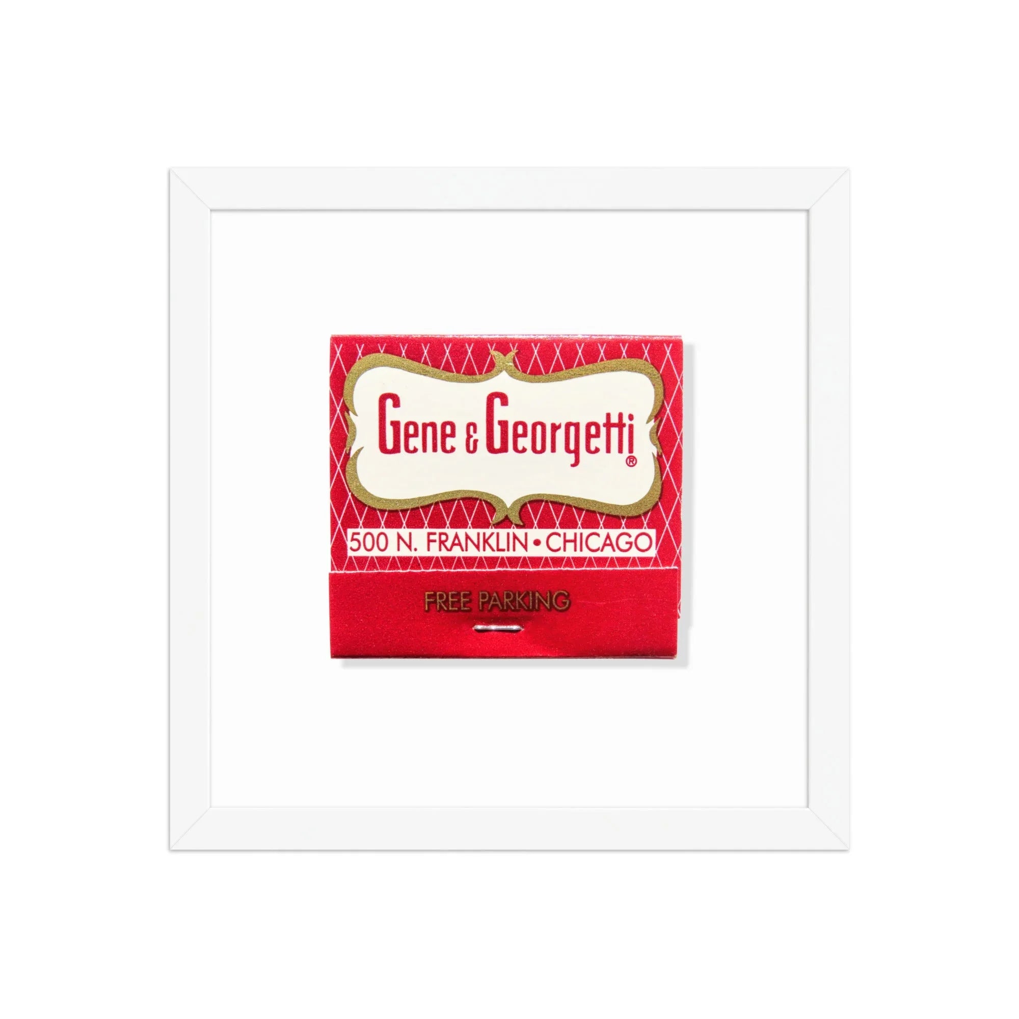 Gene & Georgetti matchbook photos