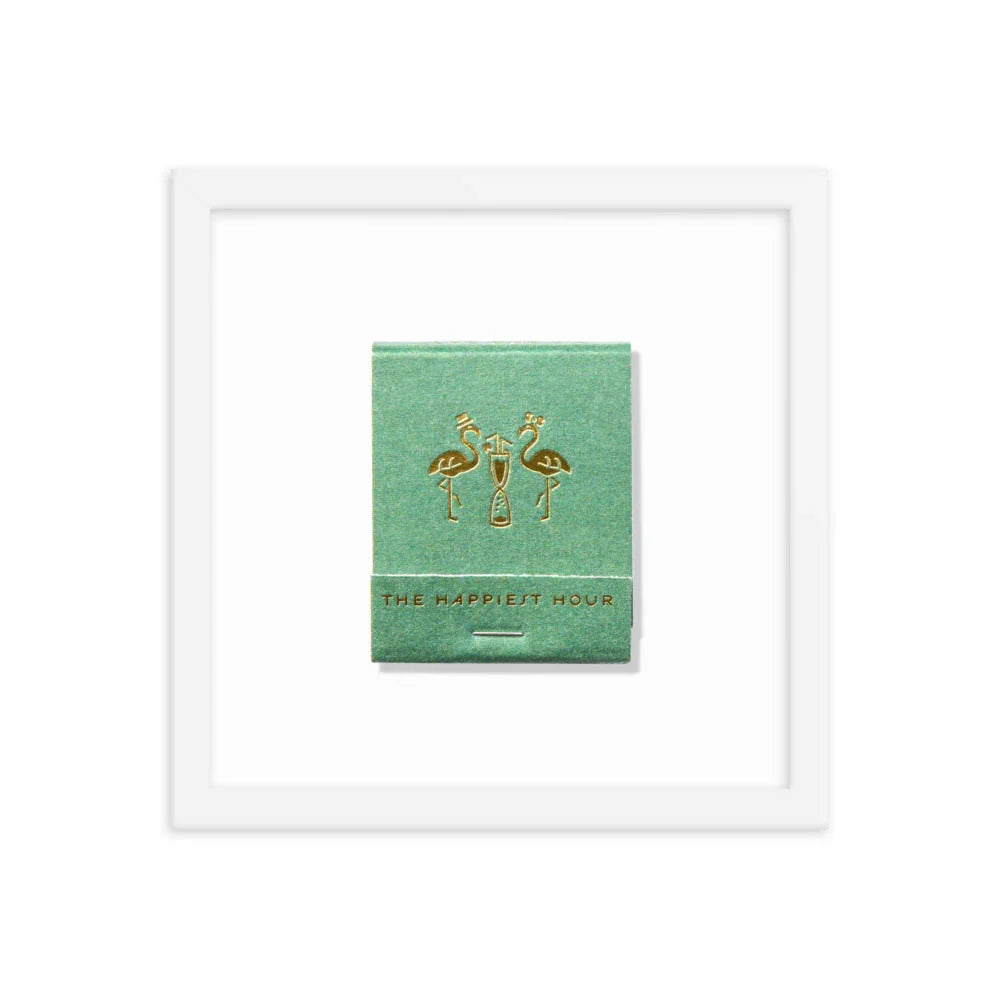 The Happiest Hour Matchbox Framed Print matchbook photos