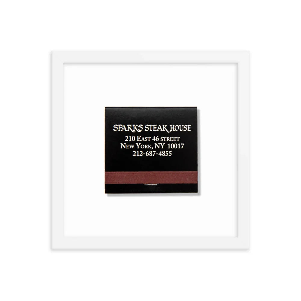 Sparks Steak House Matchbox Framed Print matchbook photos