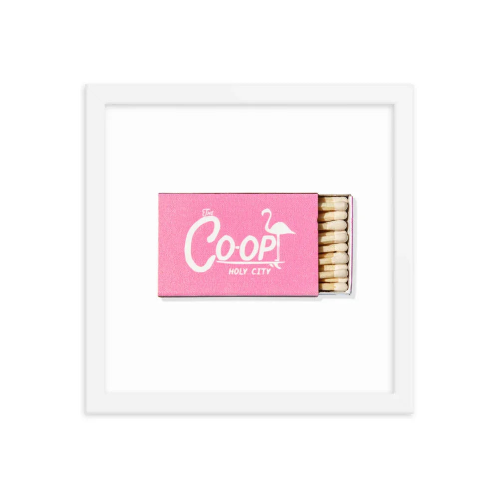Co Op Froze Framed Print 2 matchbook photos
