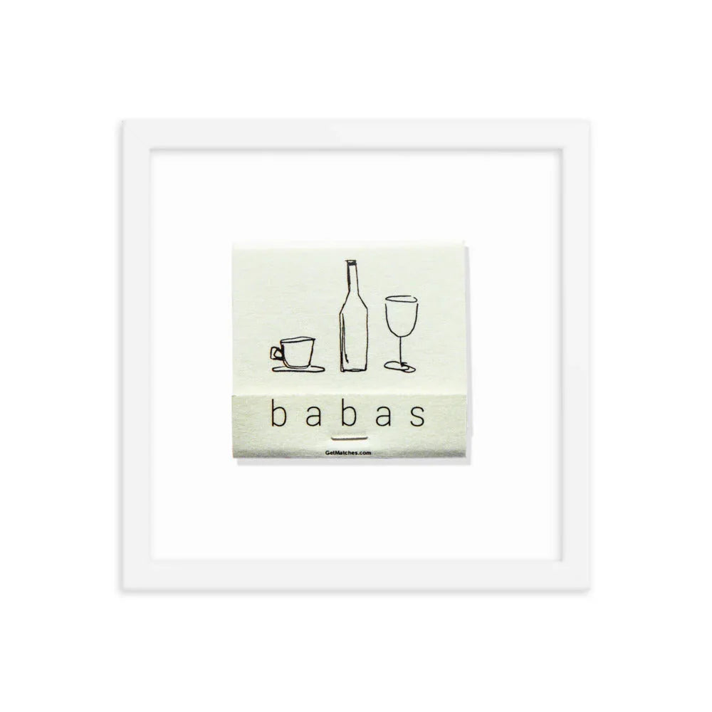 Babas on Cannon Framed Print matchbook photos