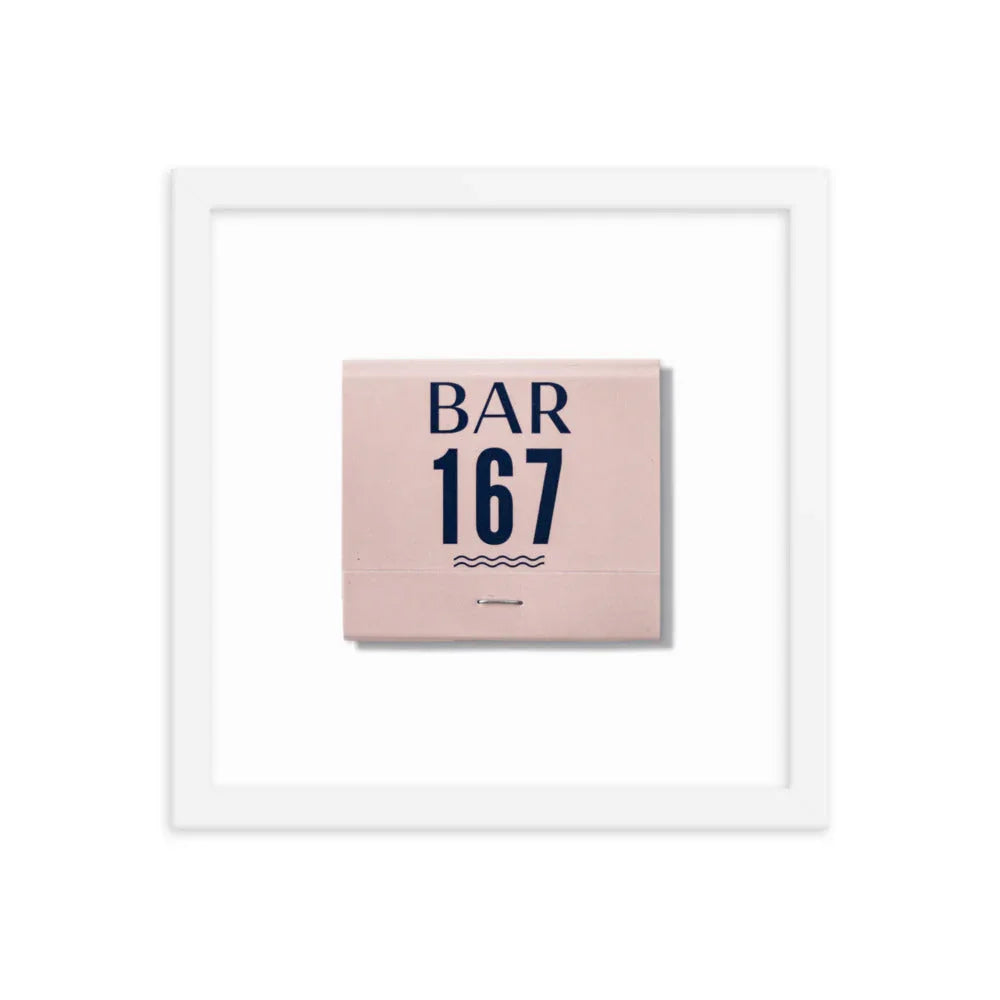 Bar 167 Framed Print matchbook photos