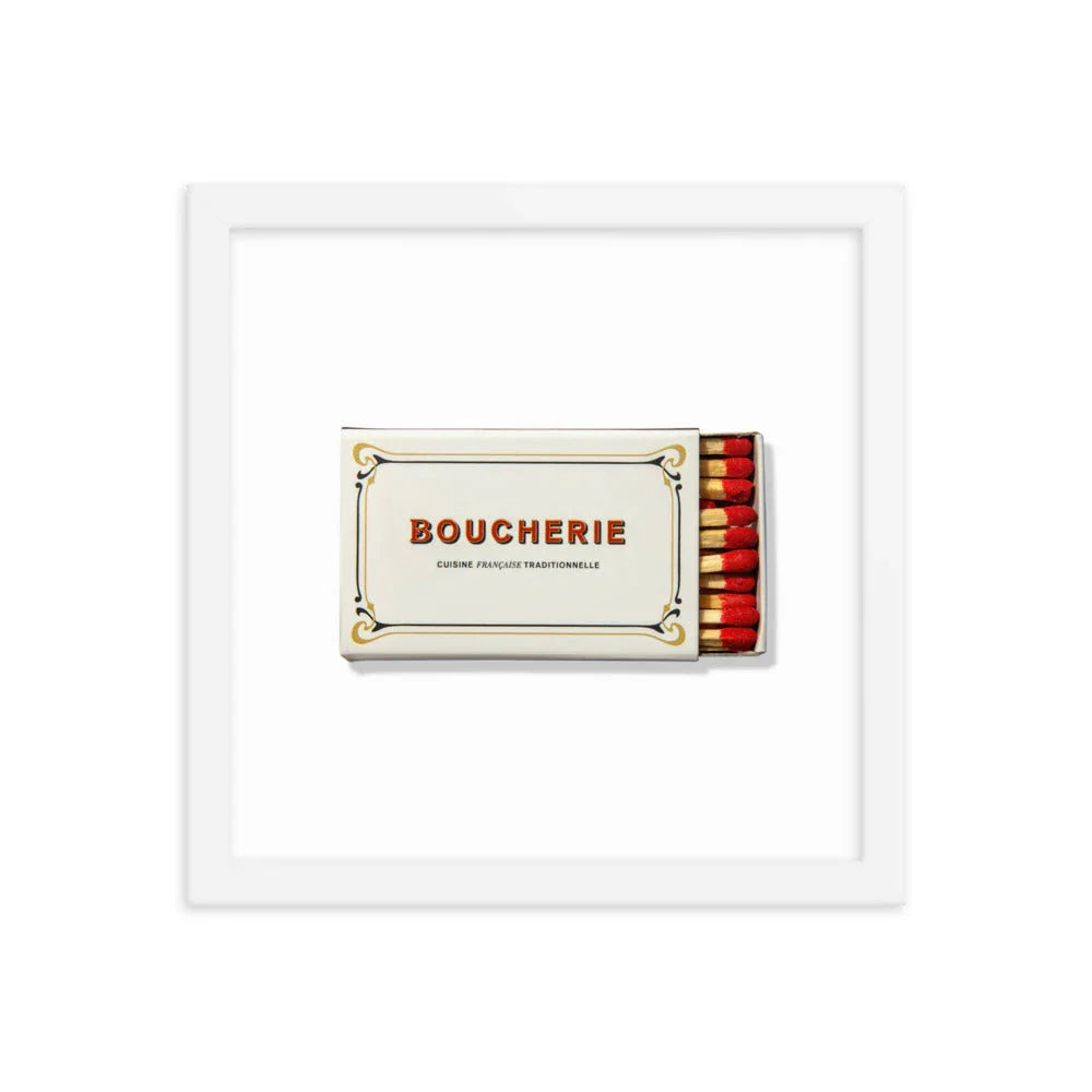 Boucherie Framed Print matchbook photos