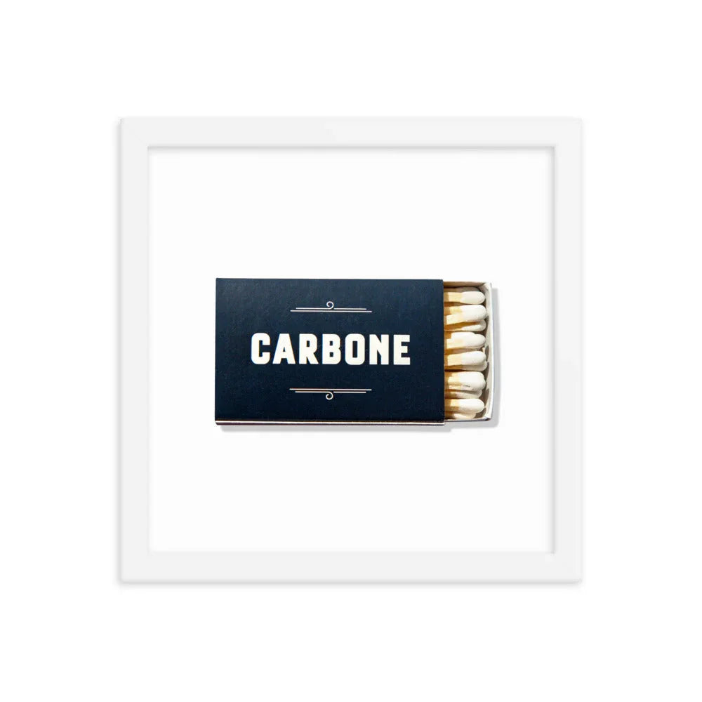 Carbone Framed Print matchbook photos