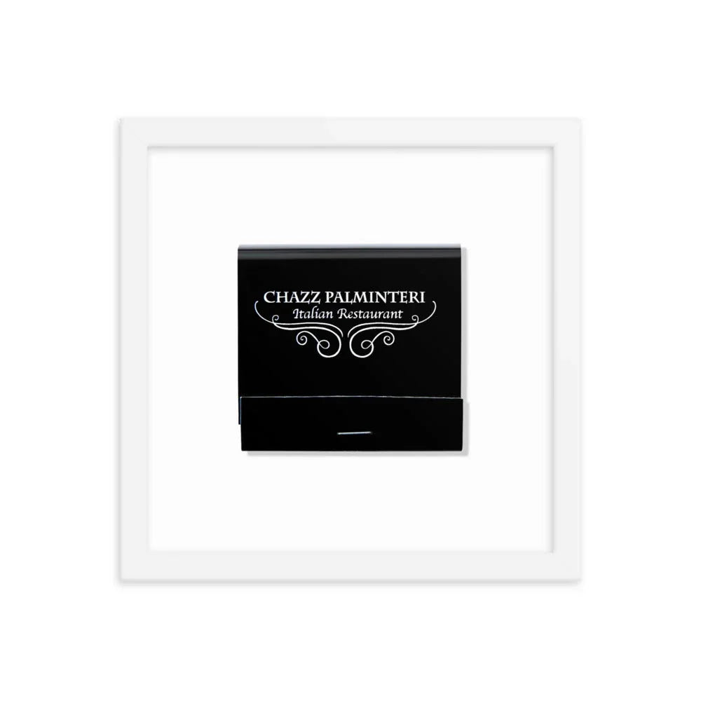 Chazz Framed Print matchbook photos