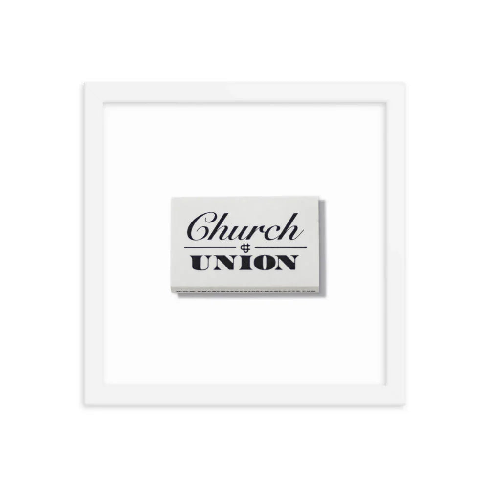 Church & Union Framed Print matchbook photos