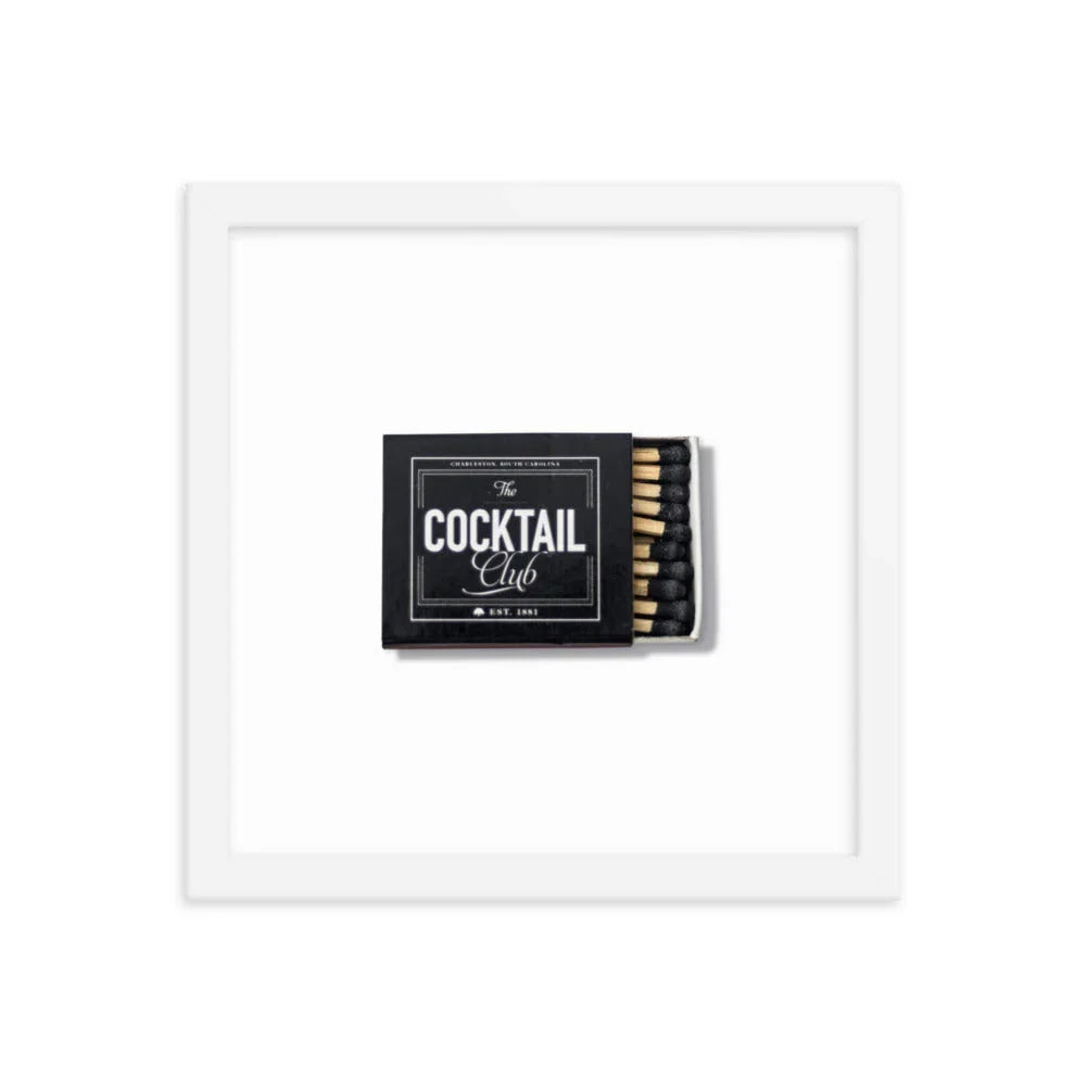 Cocktail Club Framed Print matchbook photos