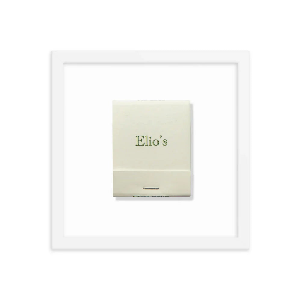 Elio’s Framed Print matchbook photos