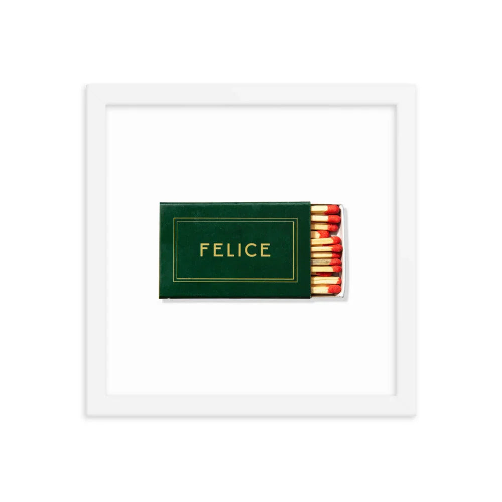 Felice Framed Print matchbook photos