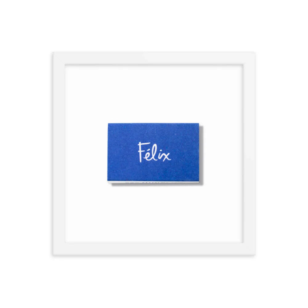 Felix Framed Print matchbook photos