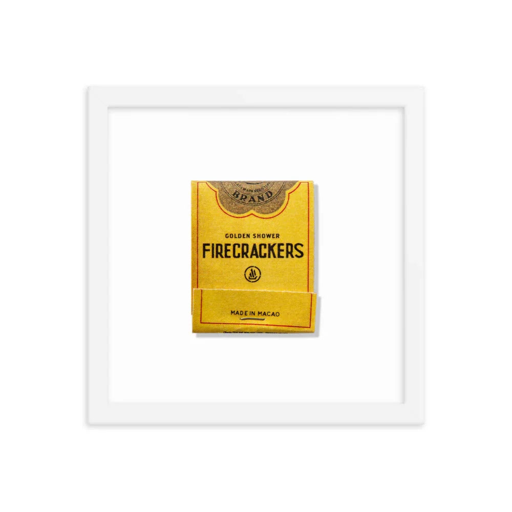 Firecrackers Framed Print matchbook photos