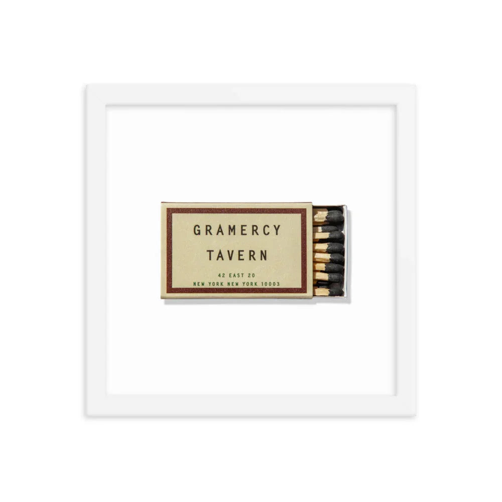 Gramercy Tavern Framed Print matchbook photos