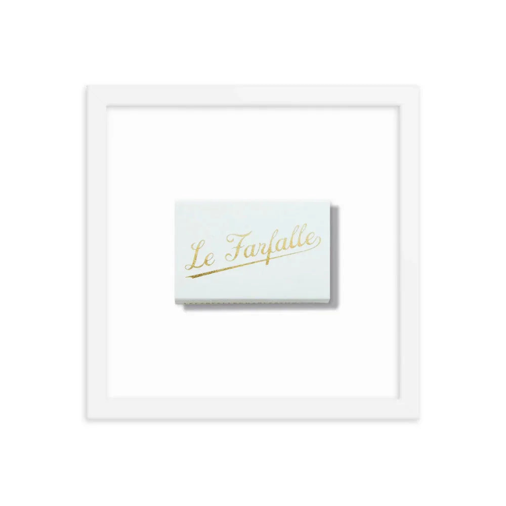 Le Farfalle Framed Print matchbook photos