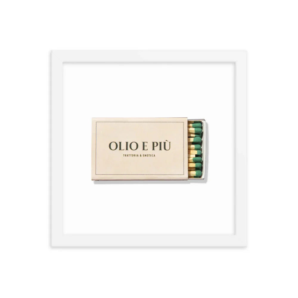 Olio E Piu Framed Print matchbook photos