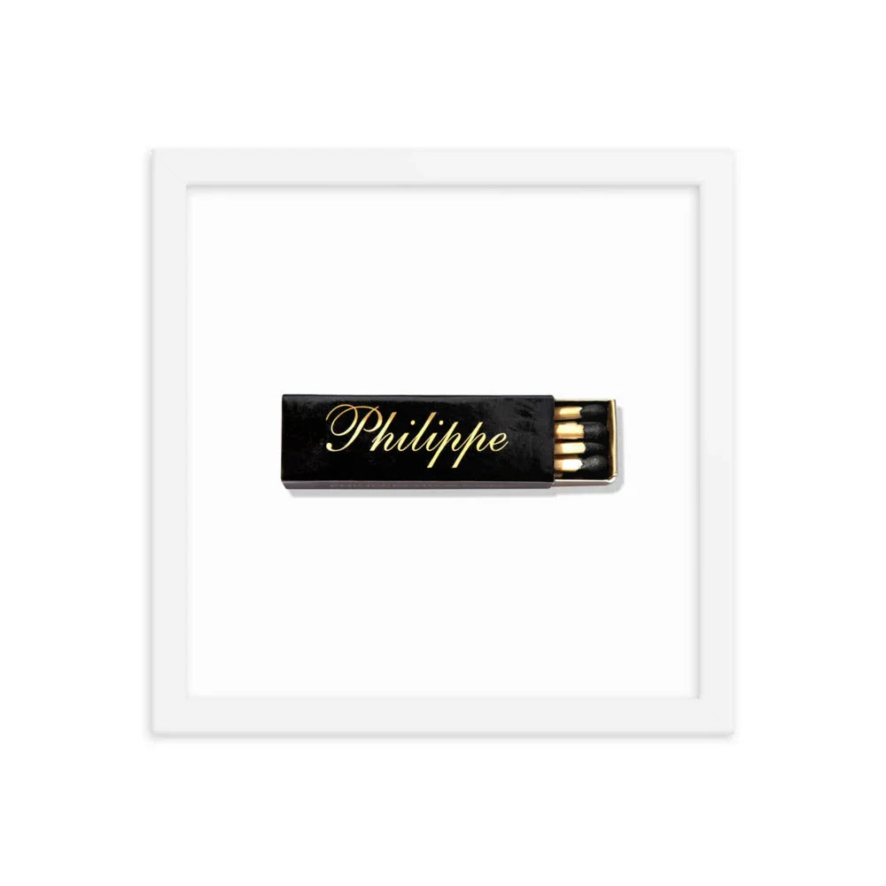Philippe Framed Print matchbook photos