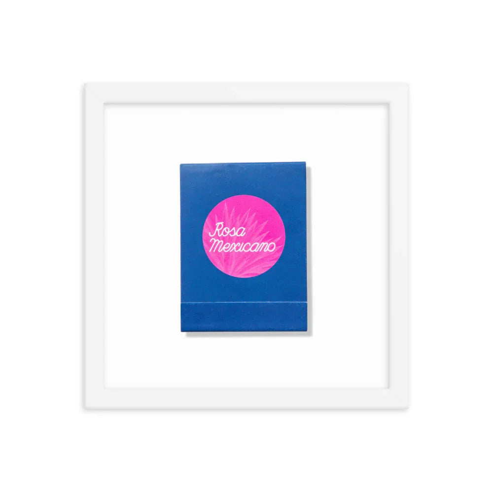 Rosa Mexicano Framed Print matchbook photos