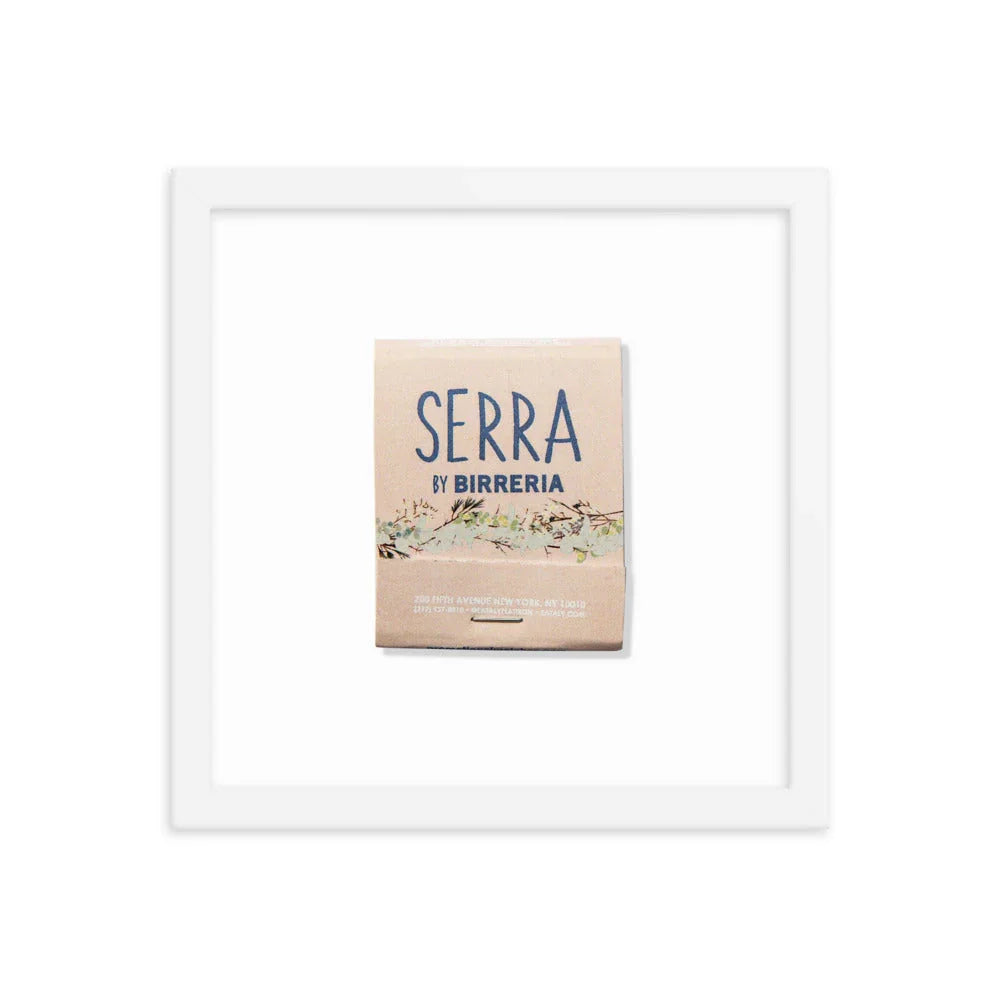 Serra Framed Print matchbook photos