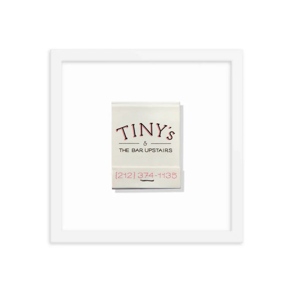 Tiny’s Framed Print matchbook photos