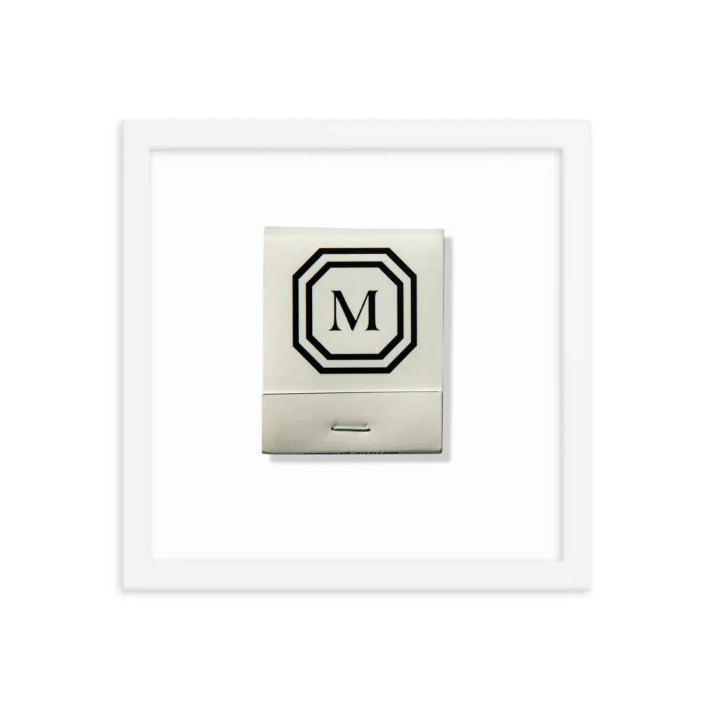 Mark Hotel Framed Print matchbook photos