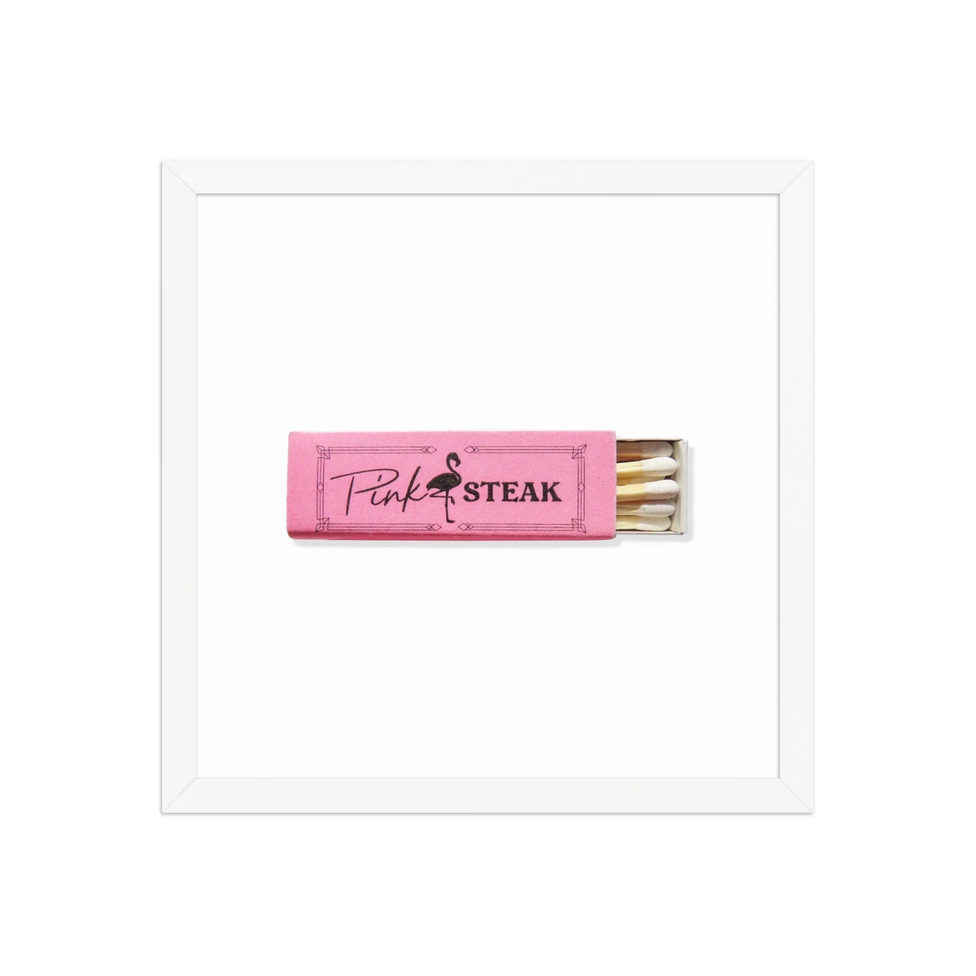 Pink Steak matchbook photos