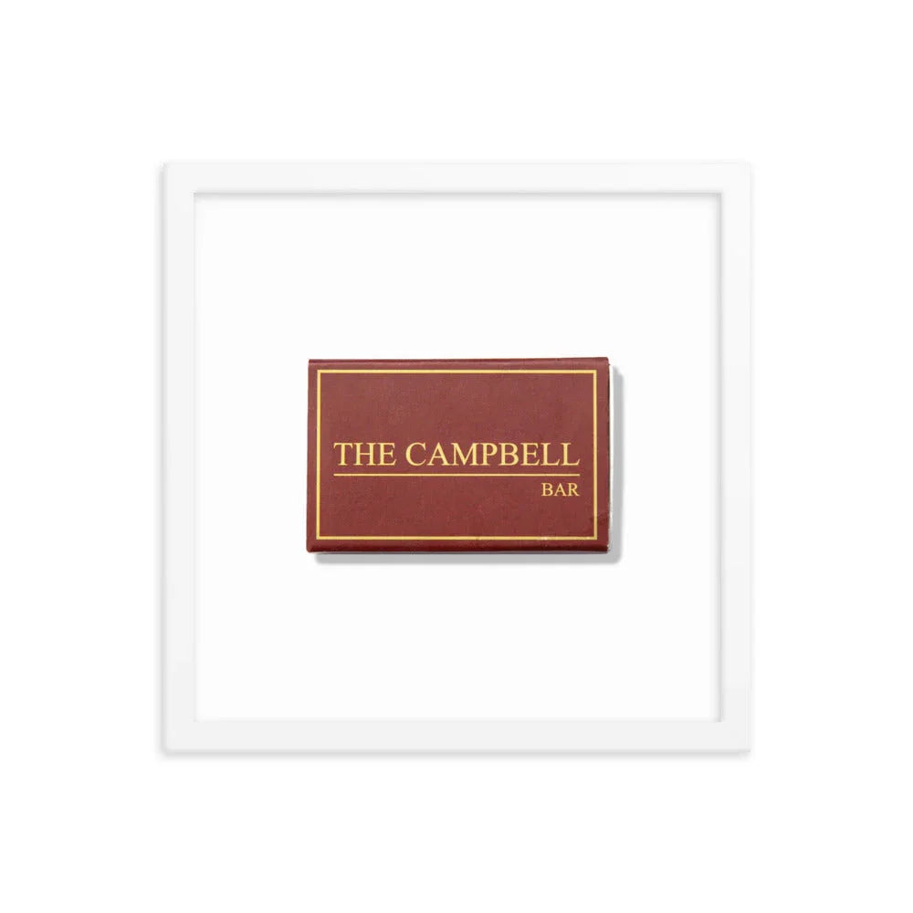 The Campbell Bar Matchbox Framed Print matchbook photos