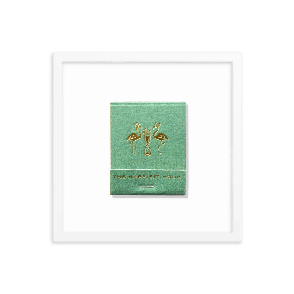 The Happiest Hour Matchbox Framed Print matchbook photos