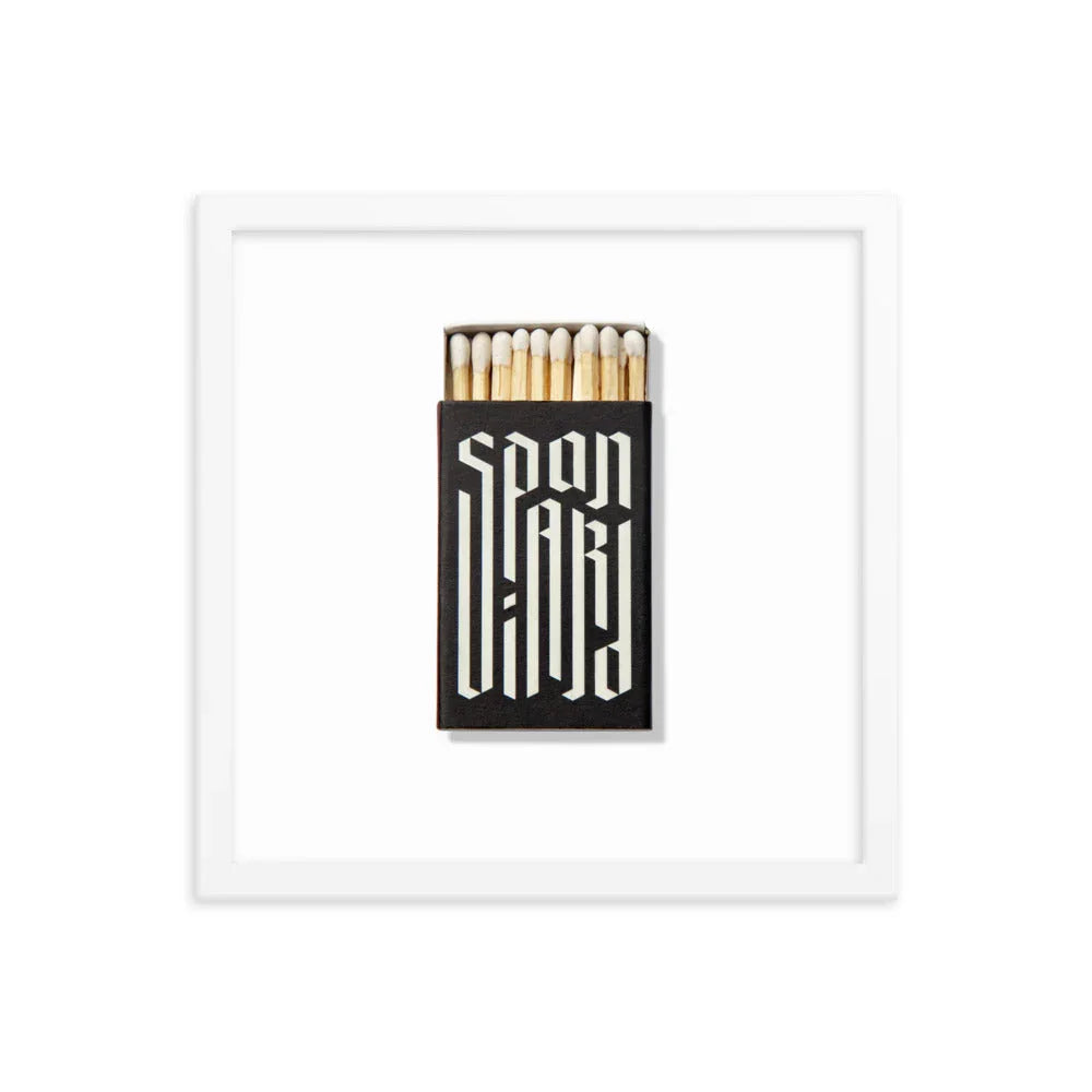 Spaniard Matchbox Framed Print matchbook photos
