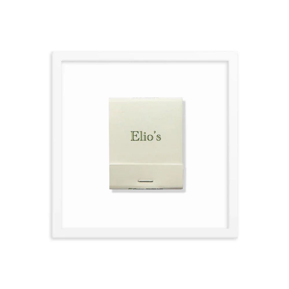 Elio’s Framed Print matchbook photos